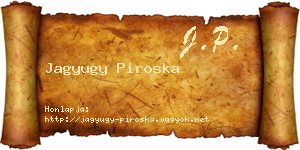 Jagyugy Piroska névjegykártya