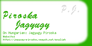 piroska jagyugy business card